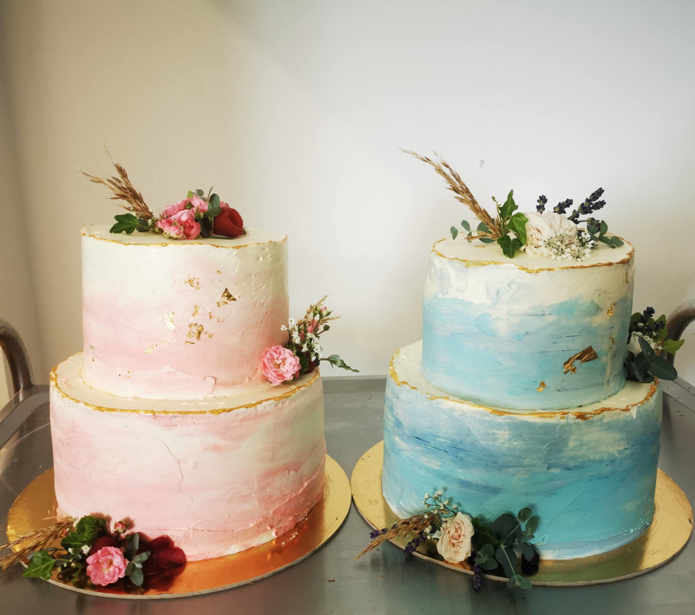 rosarote und blaue Torte von Christines Köstlichkeiten